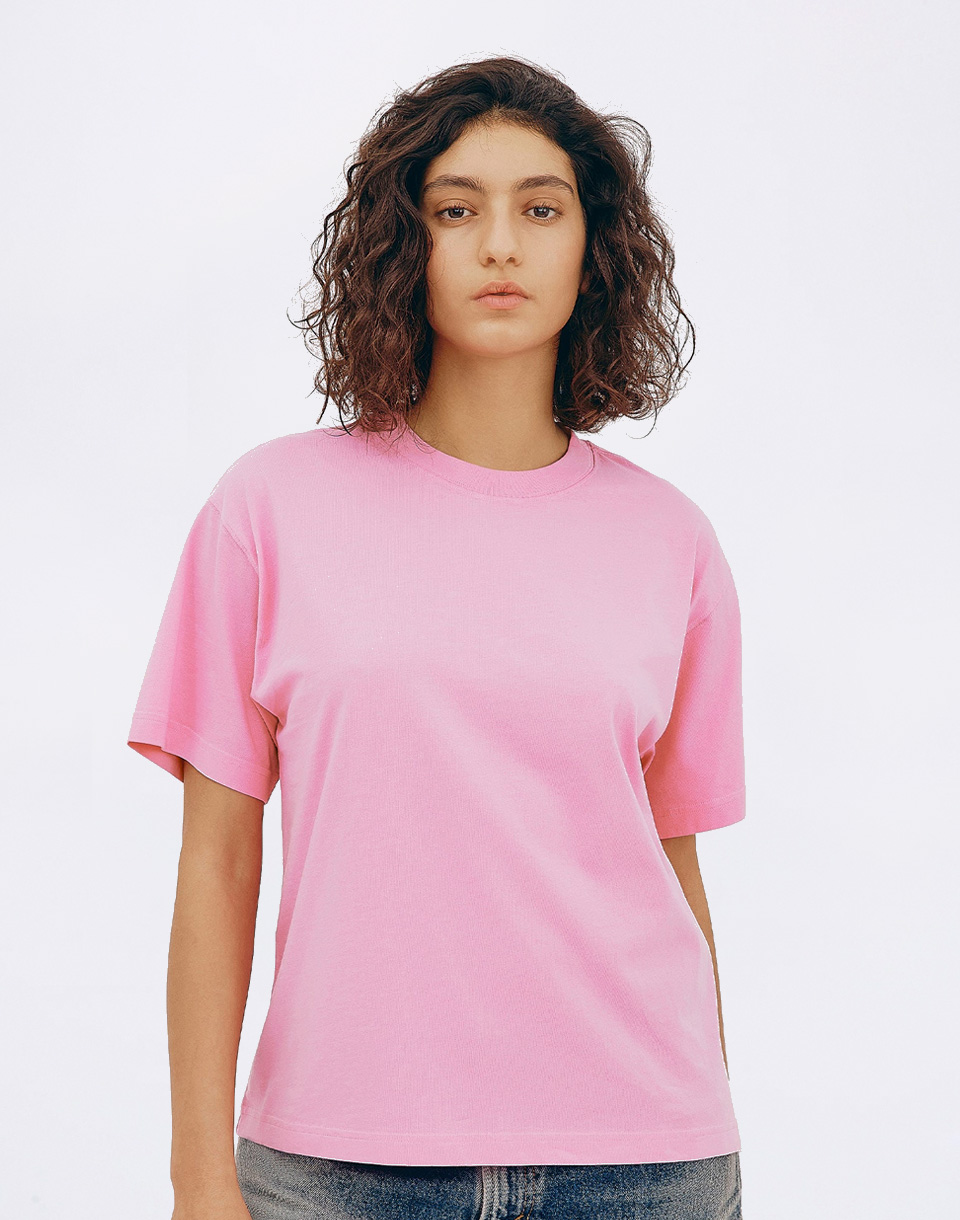 Tričko Organic Basics True Boxy Tee Soft Pink