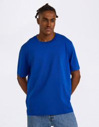Tričko Organic Basics True Heavy Boxy Fit Tee Vibrant Blue