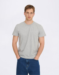 Tričko Organic Basics True Regular Fit Tee Grey Melange