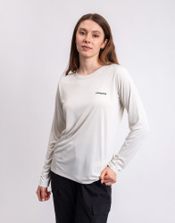 Tričko Patagonia W's L/S Capilene® Cool Daily Shirt - Boardshort Logo Dyno White