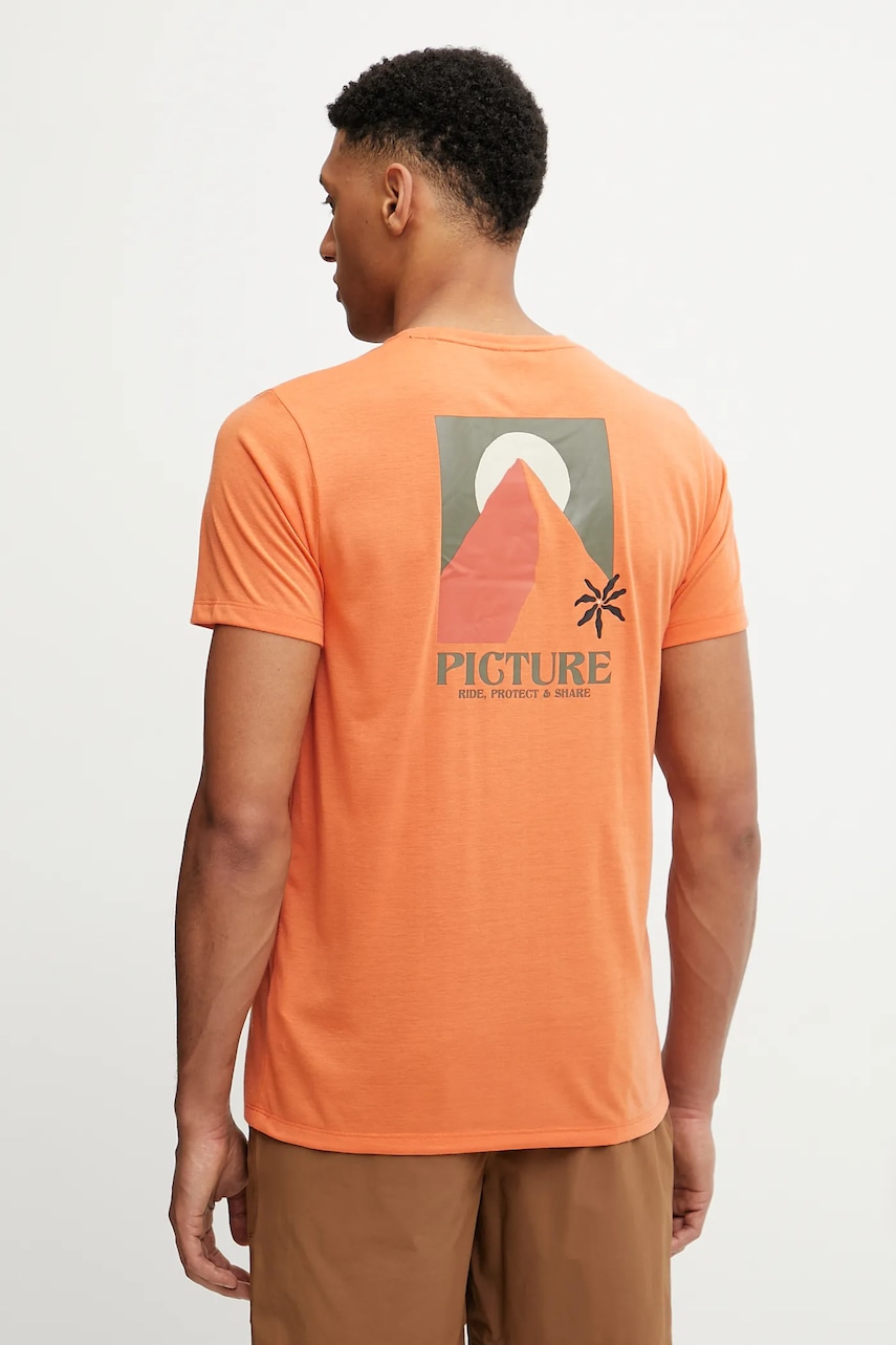 Tričko Picture Timont pánské, oranžová barva, s potiskem, MTS1258