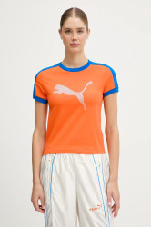 Tričko Puma PUMA x FENTY dámské, oranžová barva, 636184