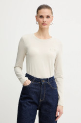 Tričko s dlouhým rukávem Armani Exchange béžová barva, XW001353 AF17173