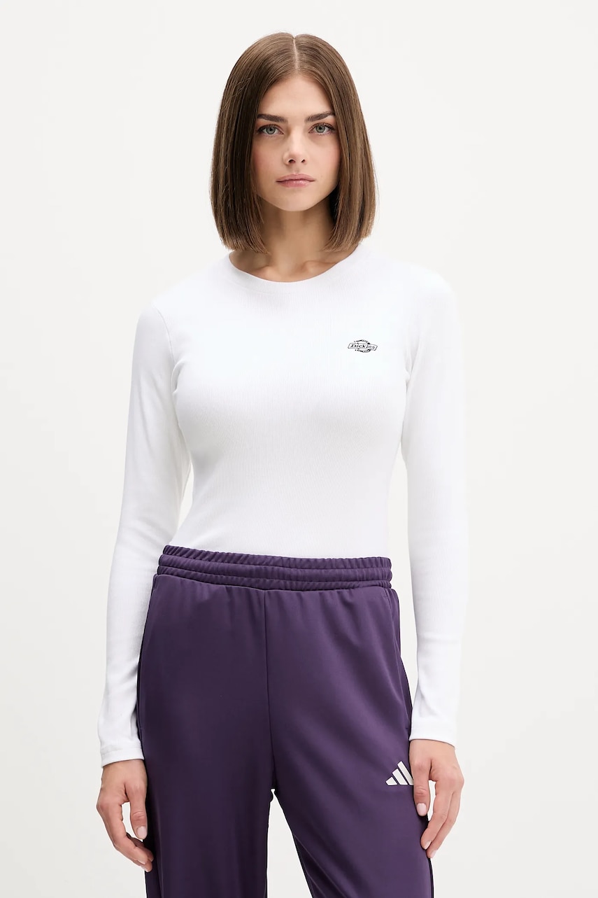 Tričko s dlouhým rukávem Dickies bílá barva, DK0A87QA