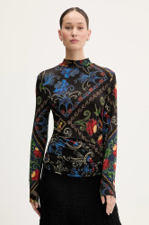 Tričko s dlouhým rukávem Farm Rio černá barva, 329278