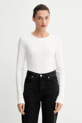 Tričko s dlouhým rukávem G-Star A line slim rib béžová barva, D26903-E136