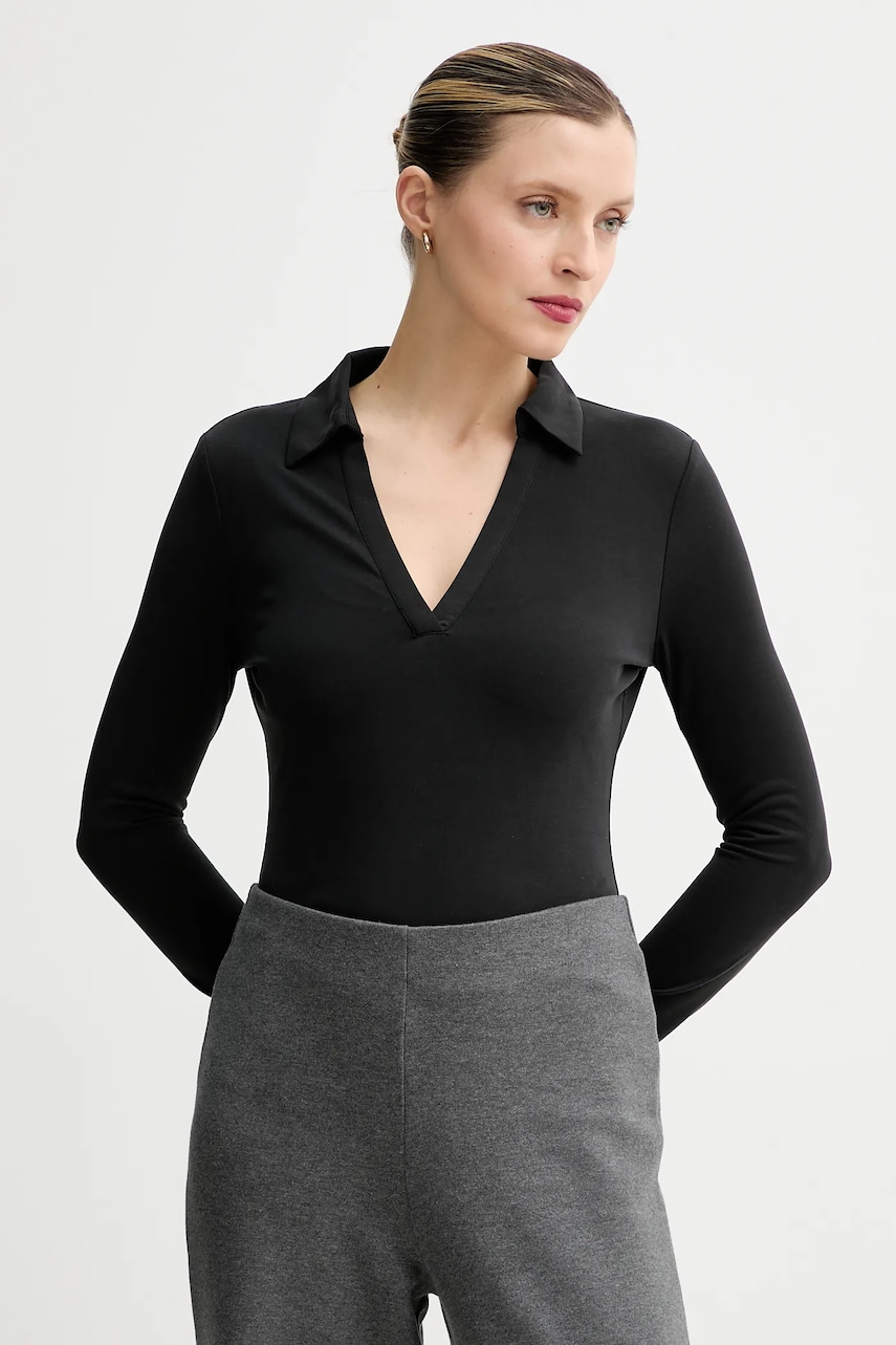 Tričko s dlouhým rukávem Guess CALLIDA černá barva, W5BP31 KCSZ2