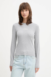 Tričko s dlouhým rukávem Guess Jeans šedá barva, W5YP38 KA0H1