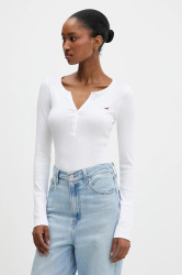 Tričko s dlouhým rukávem Hollister Co. béžová barva, KI339-5257-100