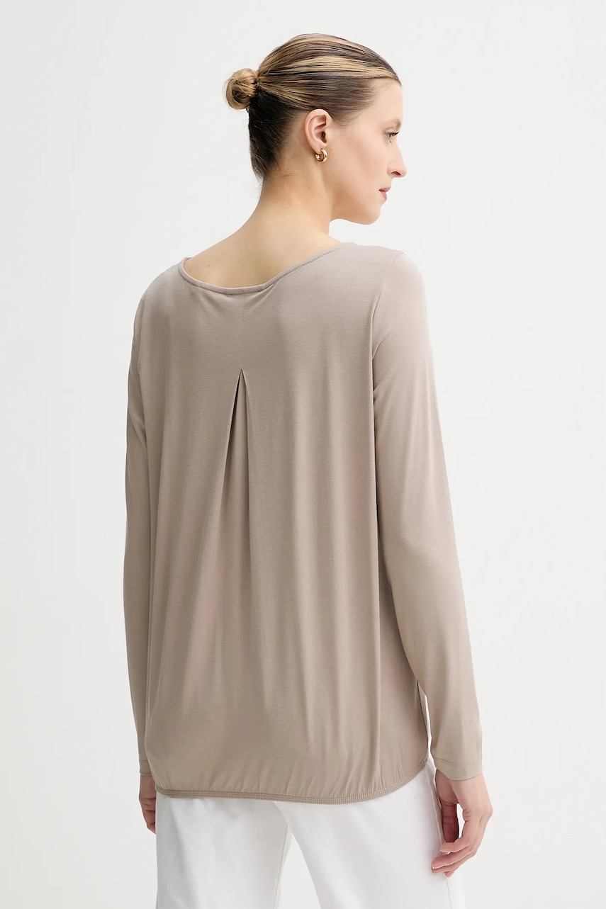 Tričko s dlouhým rukávem Marc O'Polo béžová barva, 511205252697