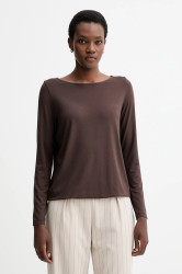 Tričko s dlouhým rukávem Marc O'Polo hnědá barva, 511205252697