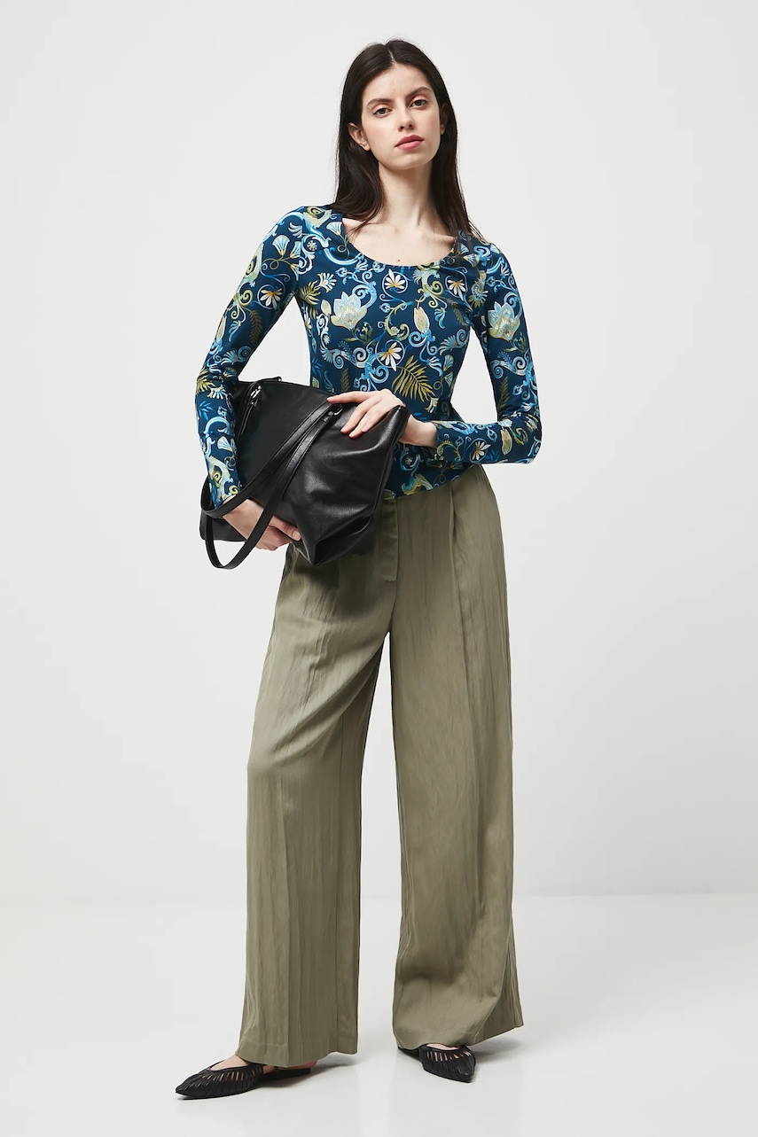 Tričko s dlouhým rukávem Medicine dámské, tmavomodrá barva