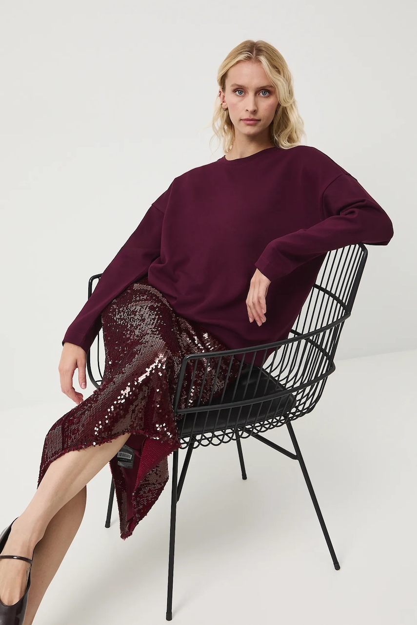 Tričko s dlouhým rukávem Medicine dámské, vínová barva