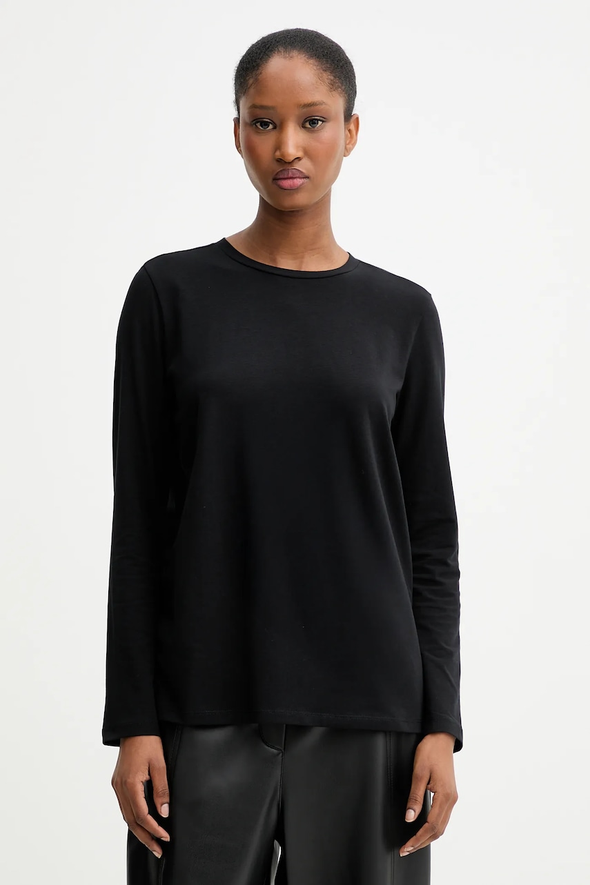 Tričko s dlouhým rukávem MM CRIS černá barva, 2526946057600