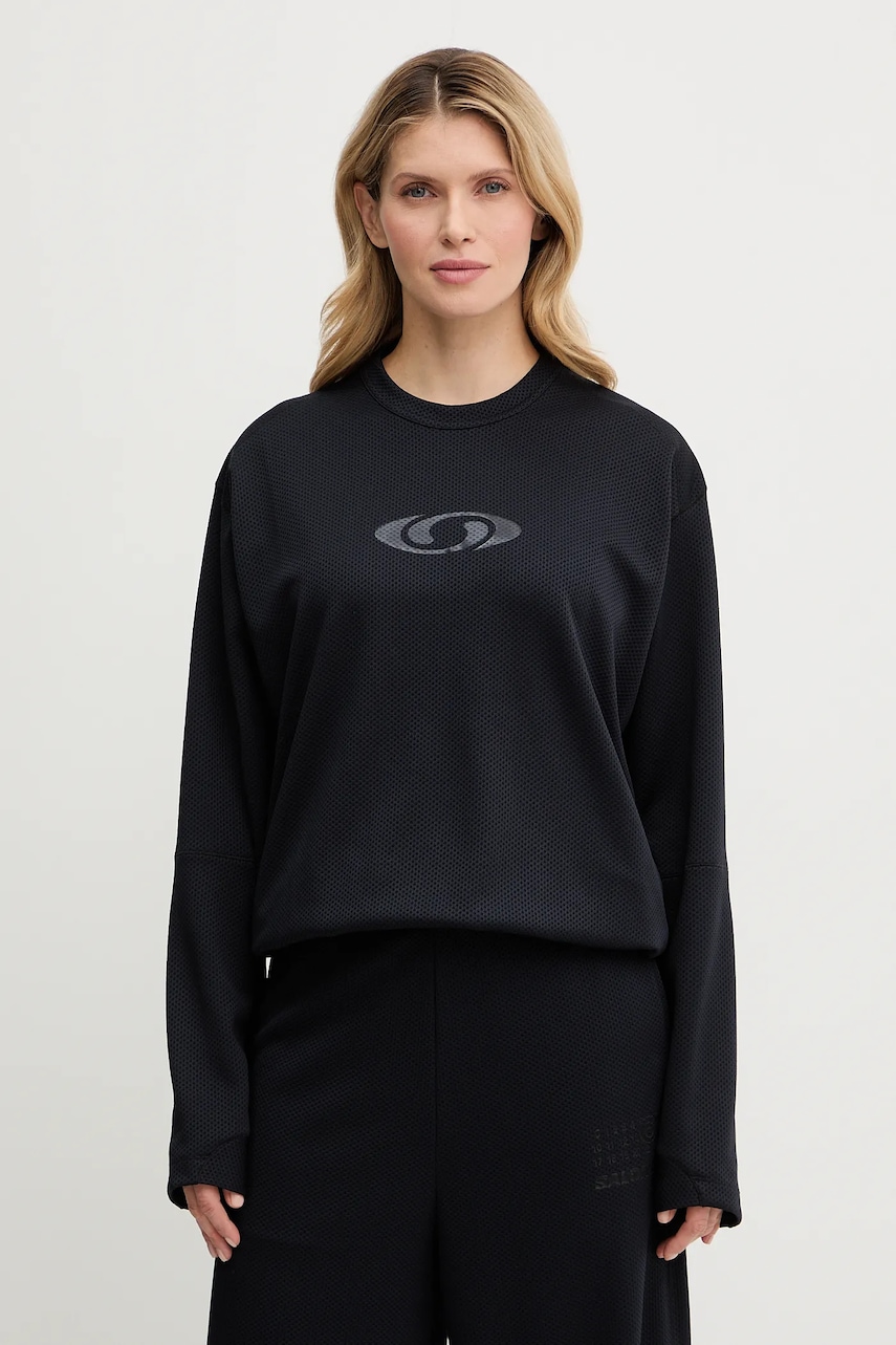 Tričko s dlouhým rukávem MM6 Maison Margiela x Salomon černá barva, S52NH0036.M20139.899