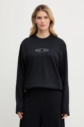 Tričko s dlouhým rukávem MM6 Maison Margiela x Salomon černá barva, S52NH0036.M20139.899