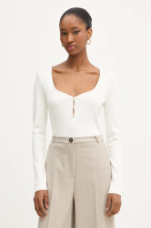 Tričko s dlouhým rukávem Morgan béžová barva, TKARA