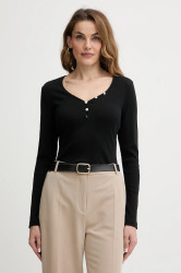 Tričko s dlouhým rukávem Morgan černá barva, TASTA