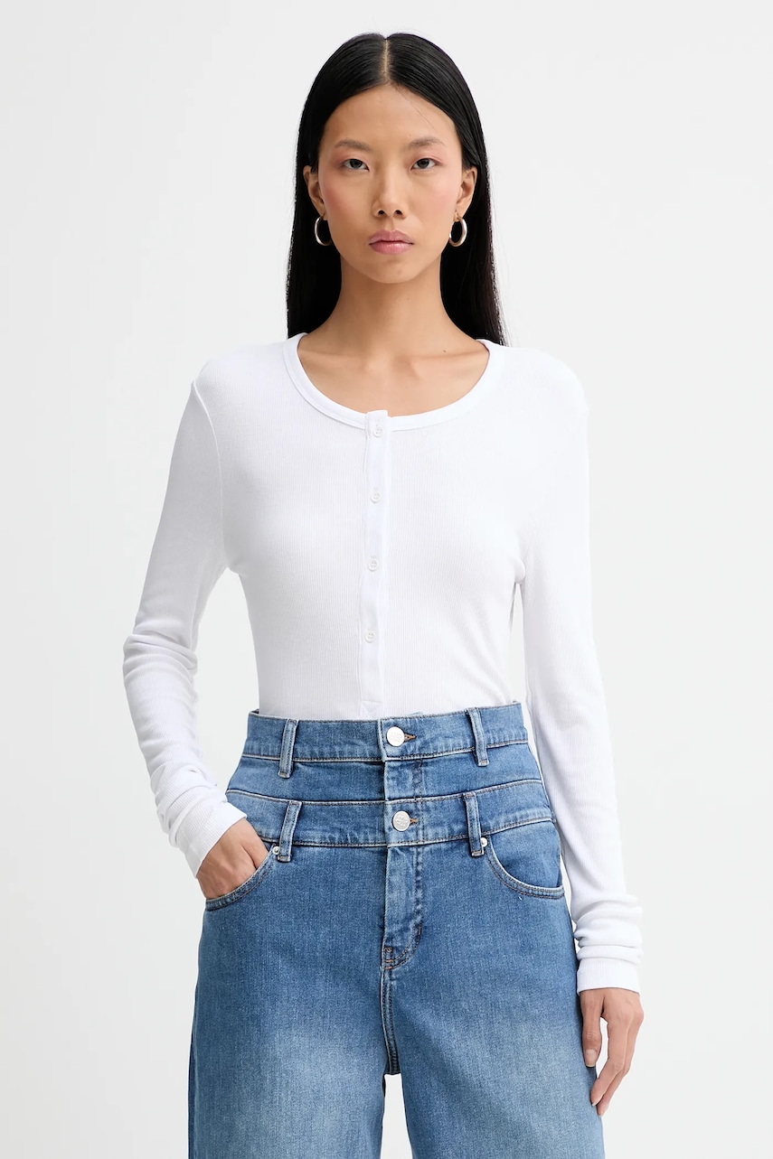 Tričko s dlouhým rukávem MUNTHE GRACE bílá barva, 247112324769