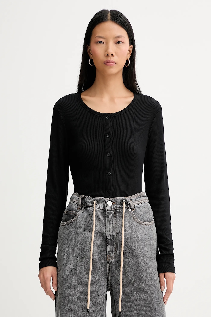 Tričko s dlouhým rukávem MUNTHE GRACE černá barva, 247112324769