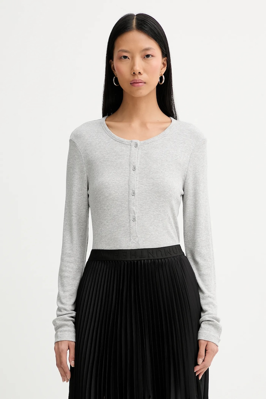 Tričko s dlouhým rukávem MUNTHE GRACE šedá barva, 247112324769