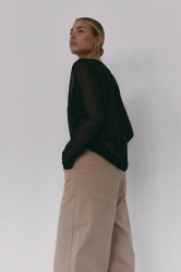 Tričko s dlouhým rukávem MUUV. UKO černá barva