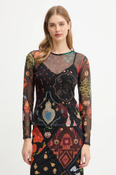 Tričko s dlouhým rukávem Never Fully Dressed dámské, černá barva, NFDTO1941