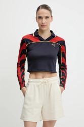 Tričko s dlouhým rukávem Puma tmavomodrá barva, 629789