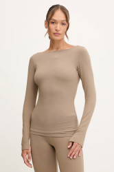 Tričko s dlouhým rukávem s příměsí modalu Casall Sublime zelená barva, 25216