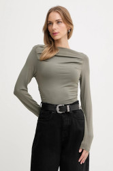 Tričko s dlouhým rukávem United Colors of Benetton zelená barva, 37UKD10BA