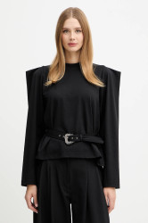 Tričko s dlouhým rukávem Versace Jeans Couture černá barva, 79HAH600 J0089