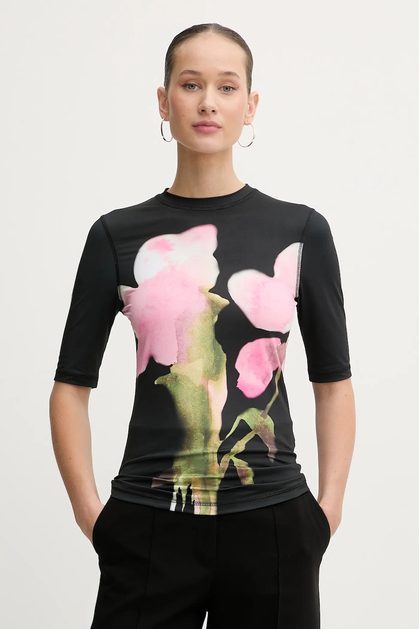 Tričko Stine Goya dámské, černá barva, SG-AW25-T071-2244