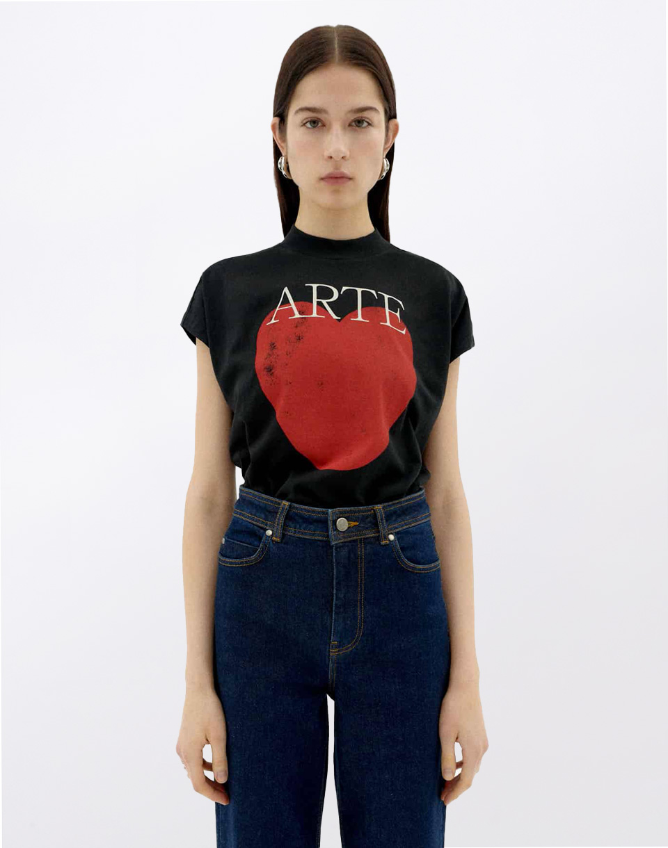 Tričko Thinking MU Art & Love Black Volta T-Shirt BLACK