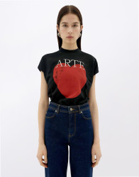 Tričko Thinking MU Art & Love Black Volta T-Shirt BLACK