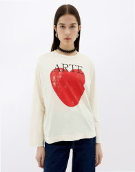 Tričko Thinking MU Art & Love Emily T-Shirt WHITE