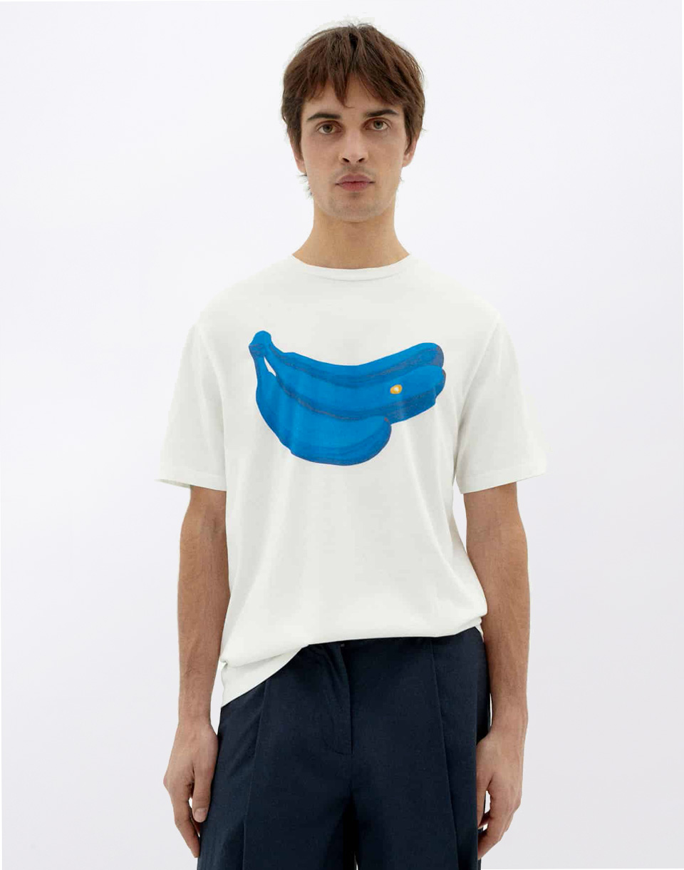 Tričko Thinking MU Bananas Zach T-Shirt WHITE