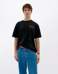 Tričko Thinking MU Black T-Shirt Sun Type Aaron BLACK