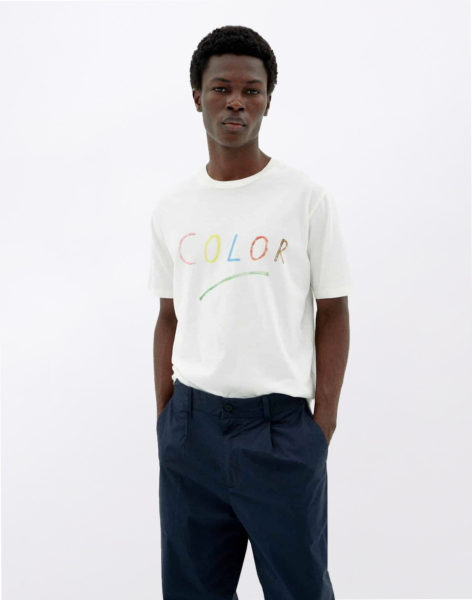 Tričko Thinking MU Colors Zach T-Shirt WHITE
