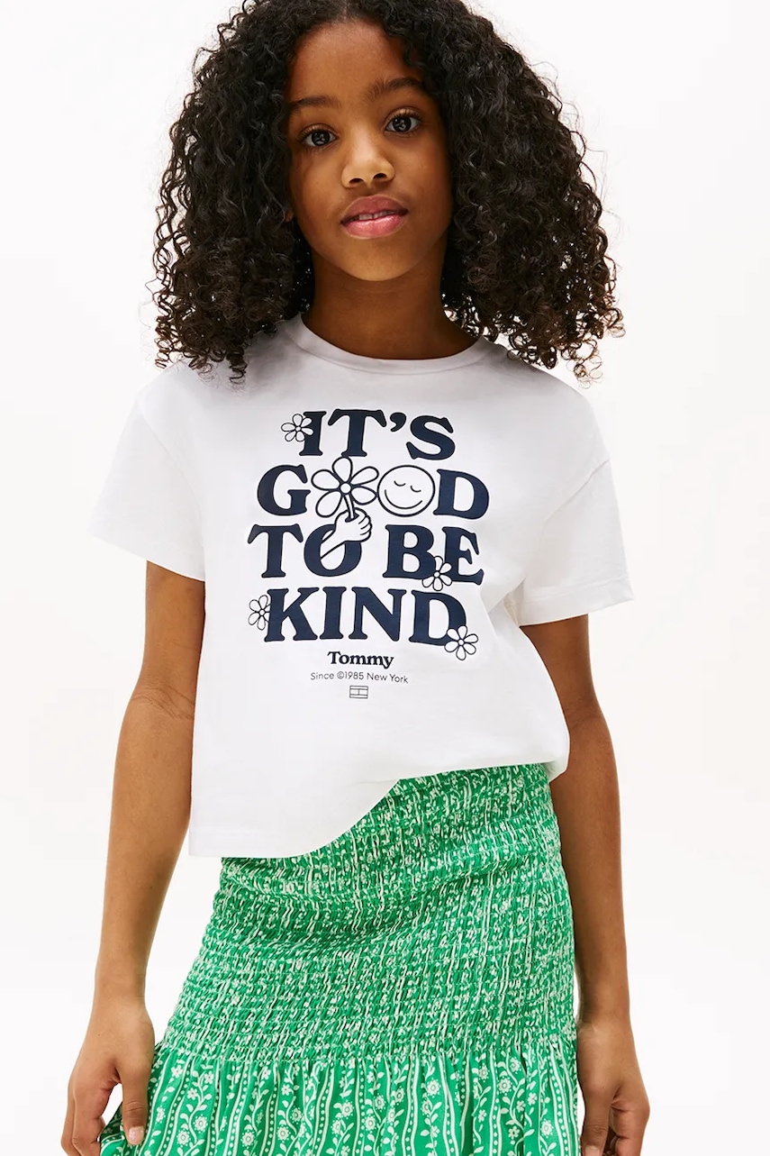 Tričko Tommy Hilfiger bílá barva, KG0KG08551