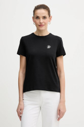 Tričko Tommy Hilfiger dámské, černá barva, WW0WW47809