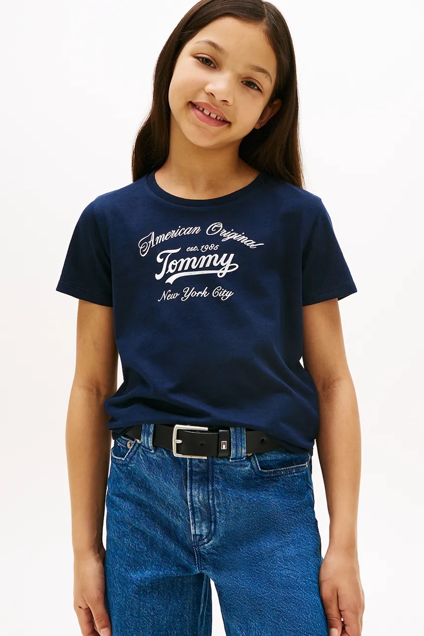 Tričko Tommy Hilfiger tmavomodrá barva, KG0KG08636