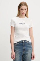 Tričko Tommy Jeans dámské, bílá barva, DW0DW20899
