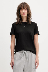 Tričko Tommy Jeans dámské, černá barva, DW0DW21964