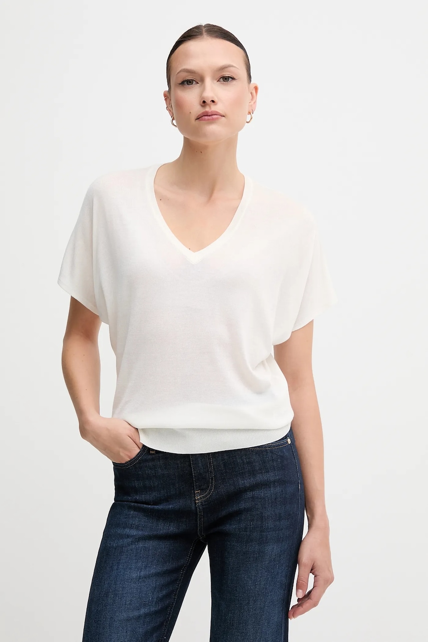 Tričko United Colors of Benetton dámské, bílá barva, 103VD402U