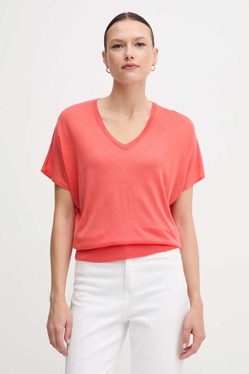 Tričko United Colors of Benetton dámské, oranžová barva, 103VD402U