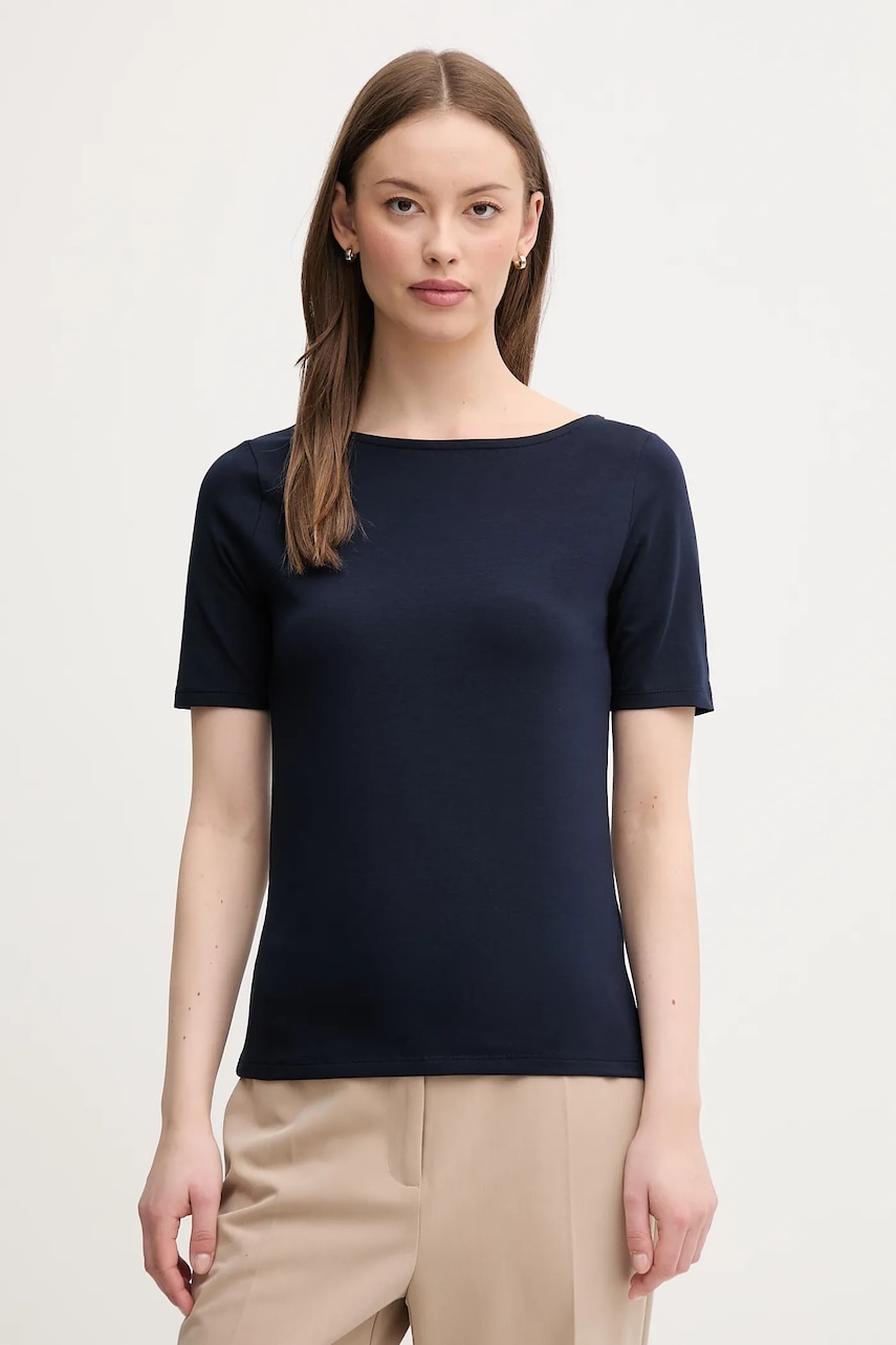 Tričko United Colors of Benetton dámské, tmavomodrá barva, 3FJHD109K