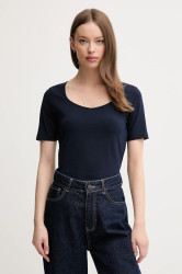 Tričko United Colors of Benetton dámské, tmavomodrá barva, 3FJHD401P