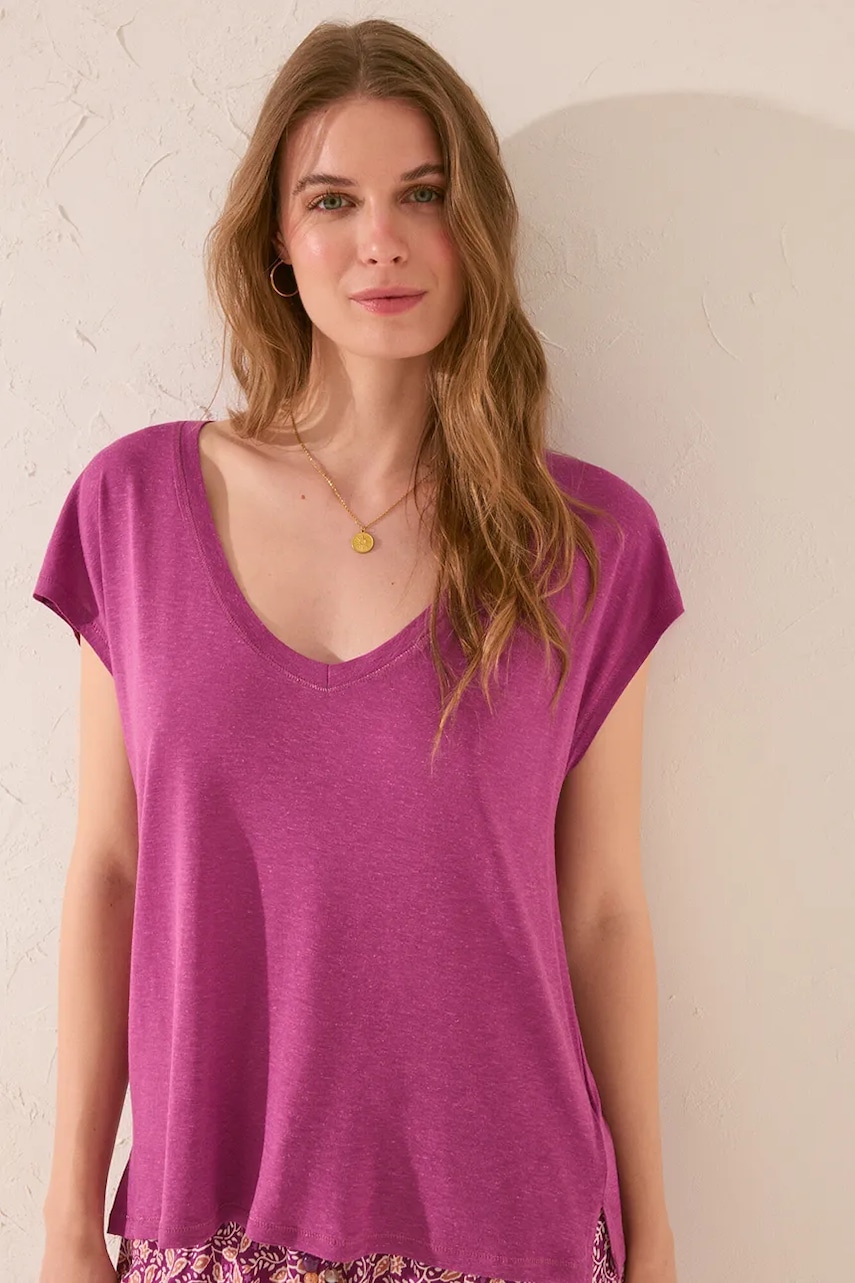 Tričko women'secret dámské, fialová barva, 3279719