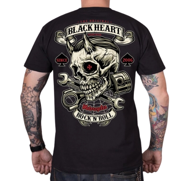 Triko BLACK HEART Liberty černá M