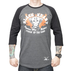 Triko s dlouhým rukávem BLACK HEART Flathead LS šedá M